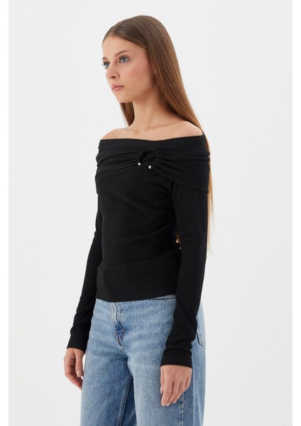 Madonna Yaka Bluz Sıyah modelleri