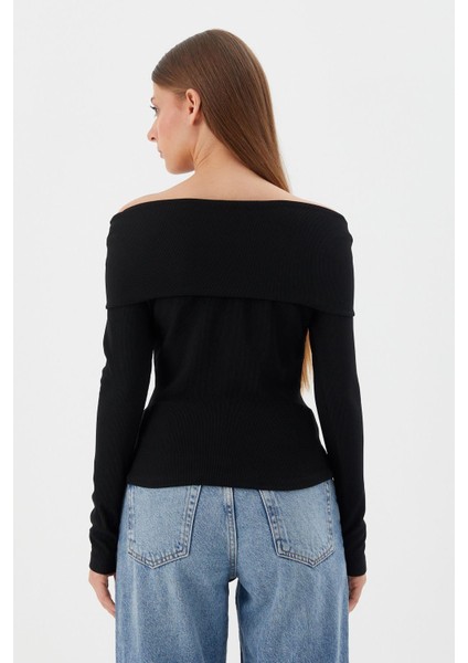 Madonna Yaka Bluz Sıyah indirimleri