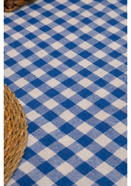 Pötikareli Mavi Ekose Masa Örtüsü 170 x 170 indirimleri