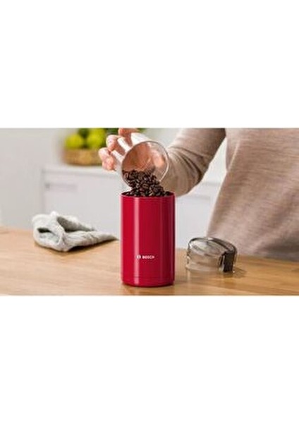 Kırmızı Kahve Değirmeni Paslanmaz Çelik Bıçaklar ile Uzun Süreli Kullanım