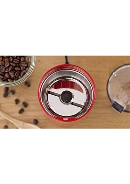 Kırmızı Kahve Değirmeni Paslanmaz Çelik Bıçaklar ile Uzun Süreli Kullanım