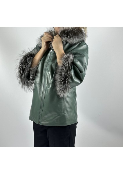 Çift Taraflı Giyilebilir Kadın Deri Mont 340 modelleri
