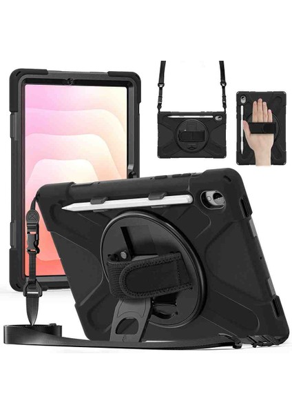 Galaxy Tab S11 2025 Case Ergonomik Tasarım Ipli ve Kolay Kullanım Zırh Tablet Kılıfı