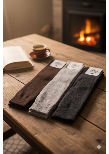 Yün Dizaltı Çorap 3 Lü Setler 36-41 Numara fiyatları