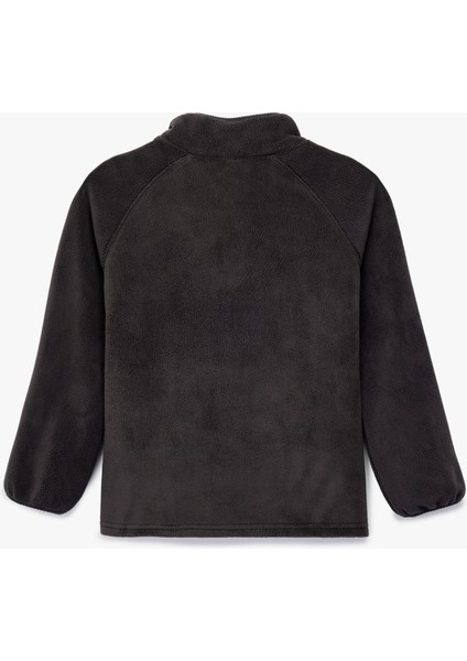 Dik Yaka Yarım Fermuarlı Kanguru Cepli Polar Sweatshirt fiyatları