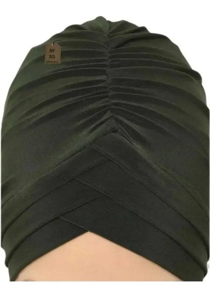 Üç Bantlı Dış Bone | Haki Hijab • Tesettür Giyim Için Şık • Modern • Pratik ve Konforlu Kullanım fiyatları