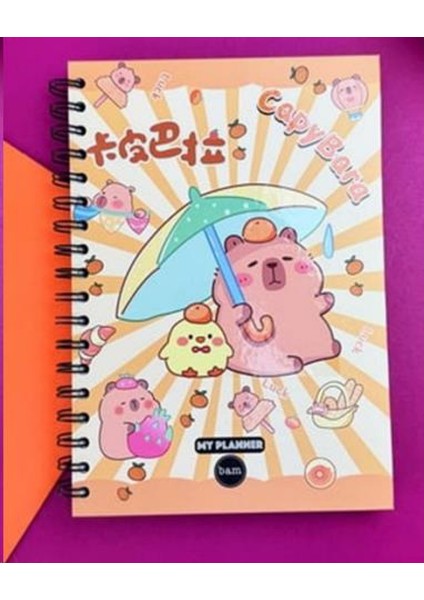 Bam 1307 Şanslı Capybara Tasarımlı Konuşan Ajanda