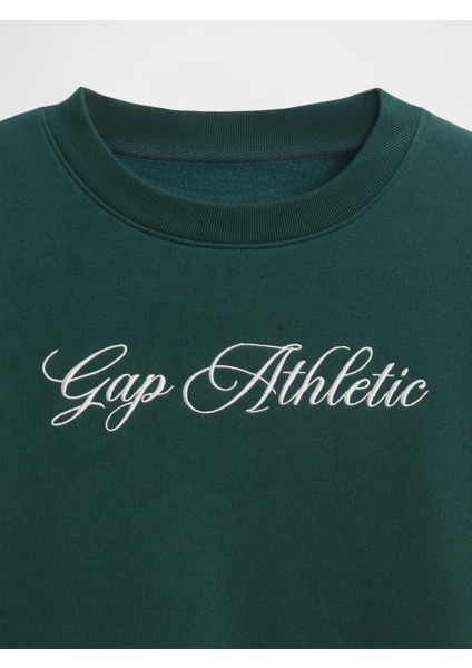 Kadın Koyu Yeşil Vintagesoft Gap Logo Wedge Sweatshirt modelleri