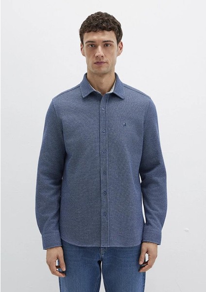 M Logo Nakışlı Lacivert Örme Gömlek 0211763-70718 modelleri