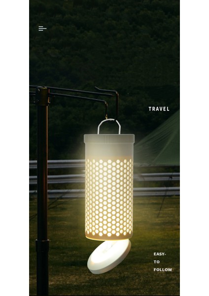 Glampıng Taşınabilir & Asılabilir Teleskopik LED Kamp Lambası — Atmosfer + Aydınlatma, Çok Fonksiyonlu (3500MA) fırsatları