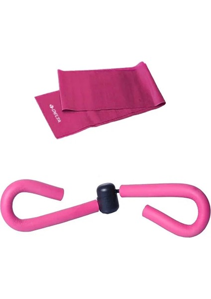 Thigh Master Kalça Bacak Şekillendirici Kelebek Kol Bacak Spor Aleti + Pilates Bandı Lastiği