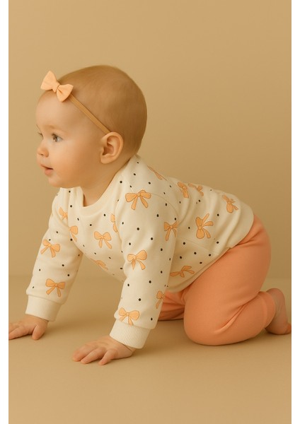 Kız Çocuk Kurdele Desenli Pamuklu 2'li Pijama Takımı fiyatları