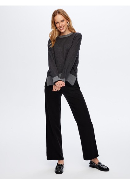 Renk Bloklu Bisiklet Yaka Triko Bluz Faik Sönmez fiyatları