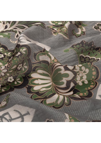 Ipekevi Desenli Tensel Eşarp Gri Füme fiyatları