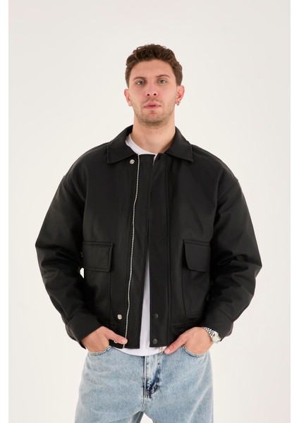 X-2014 Bel Lastikli Içi Kapitone Deri Mont