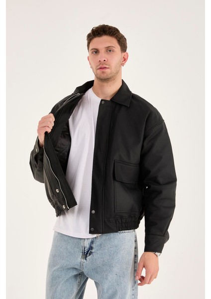 X-2014 Bel Lastikli Içi Kapitone Deri Mont modelleri