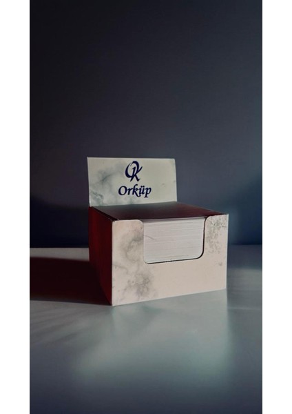 Orküp Bloknot Küp Not 8x8 1. Hamur 80 gr 500'LÜ Mermer Desenli