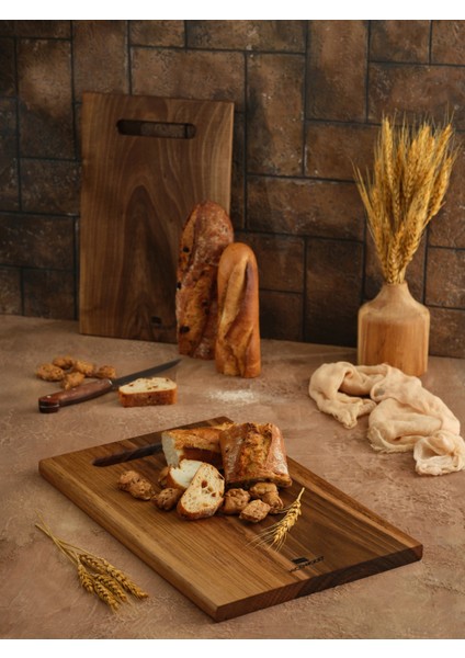 2’li Doğal Ceviz Kesme ve Sunum Tahtası Seti – Lazerle İsim/Söz Yazılır fırsatları