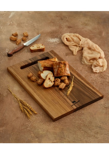 2’li Doğal Ceviz Kesme ve Sunum Tahtası Seti – Lazerle İsim/Söz Yazılır