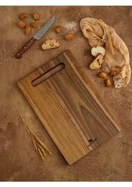 2’li Doğal Ceviz Kesme ve Sunum Tahtası Seti – Lazerle İsim/Söz Yazılır