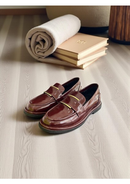 R40224 Bordo Rugan Hakiki Deri Tam Ortopedik Kadın Casual Günlük Ayakkabı fiyatları