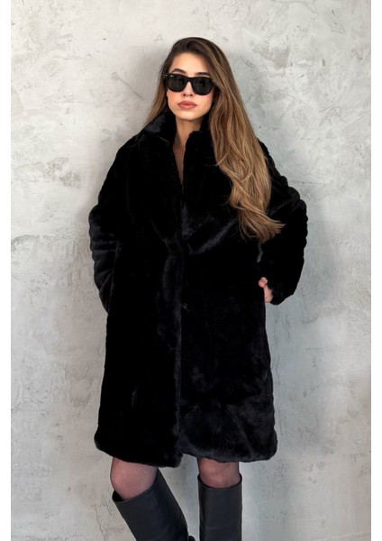Kadın Uzun Kürk Kaban 99451