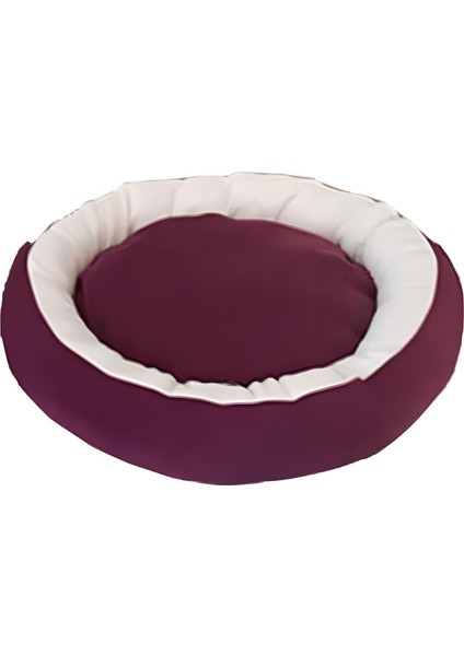 Simit Kedi ve Küçük Irk Köpek Yatağı Mor Beyaz