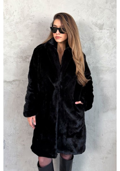 Kadın Uzun Kürk Kaban 99451 indirimleri