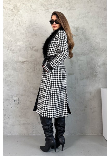 Kadın Yaka Kürklü Kazayağı Uzun Kaban modelleri