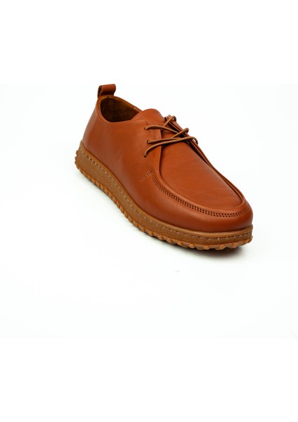 2610 Missmamma Taba Deri Günlük Kadın Ayakkabı