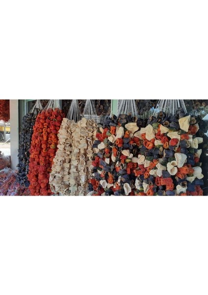 Dolmalık Yeni Mahsülden Kurutulmuş Patlıcan Kabak Tatlı Biber Karışık 1 Dizi (25)Adet fiyatları