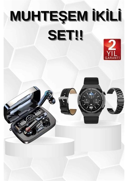 Kulak Içi Kablosuz Bluetooth Kulaklık ve Nfc ve Gps Özellikli Akıllı Saat Alar - MCT8548-5899 fiyatları