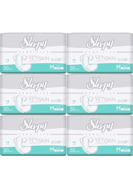 Yetişkin Hasta Bezi Bel Bantlı M - Orta - Medium 180 Adet (6pk*30)