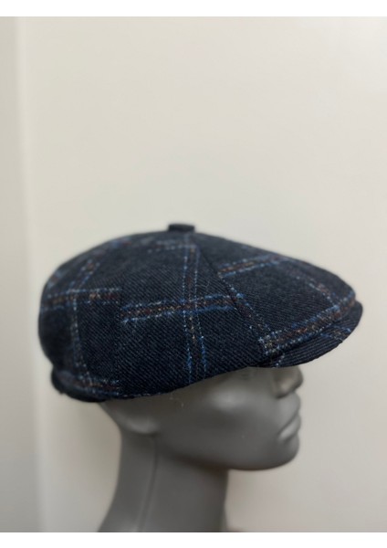 Erkek Kışlık Kaşe Kumaş Desenli Arkası Lastikli Standart Kasket Şapka (Newsboy Cap) fiyatları