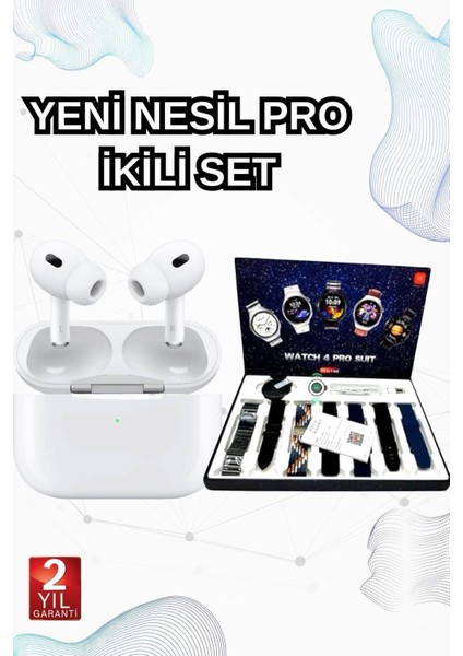 2025 Model Akıllı Saat ve Yeni Nesil Pro Bluetooth Kulaklık Anc Özelliği - EMY7943-5015