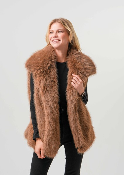 Lıa Kadın Kürk Yelek Kadın Kemerli Kürk Yelek fiyatları