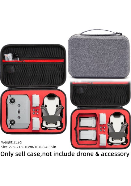 Djı Mini 4 Pro Fly More Combo Rc Drone Aksesuarları Saklama Çantası Darbeye Dalı Eva + Kumaş El Çantası - Gri+Kırmızı (Yurt Dışından) fiyatları