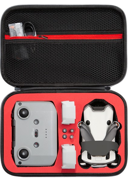 Djı Mini 4 Pro Fly More Combo Rc Drone Aksesuarları Saklama Çantası Darbeye Dalı Eva + Kumaş El Çantası - Gri+Kırmızı (Yurt Dışından) modelleri