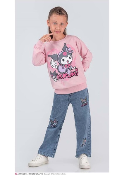 3-10 Yaş Kuromi Kız Ikili Takım- 8224370 - Açık Pembe