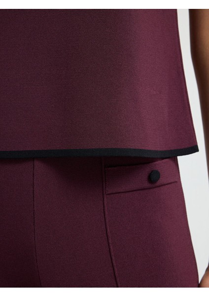 Şerit Detaylı Triko Bluz Murdum 11545586000 indirimleri