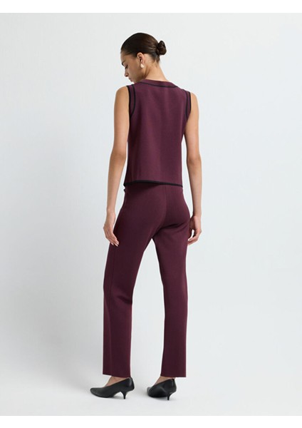 Şerit Detaylı Triko Bluz Murdum 11545586000