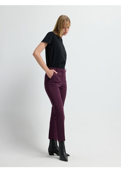 Paçası Yırtmaçlı Yandan Cepli Pantolon Murdum 15326539168