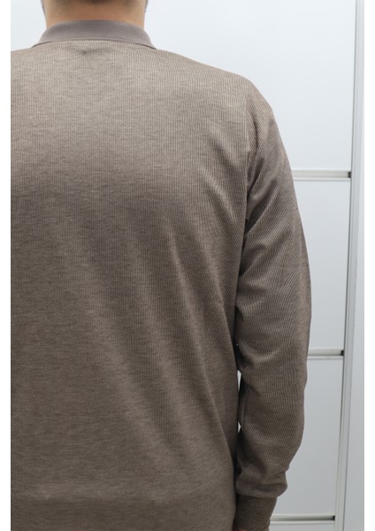 Fistan Store Erkek Çizgili Klasik Kesim Rahat Kalıp Polo Yaka Tek Cepli Kışlık Kazak fırsatları