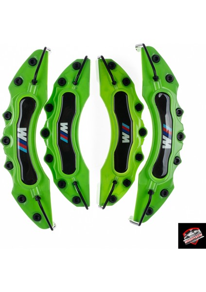 Yeşil Bmw M 4'lü Kaliper Seti Yapıştırma Logolu