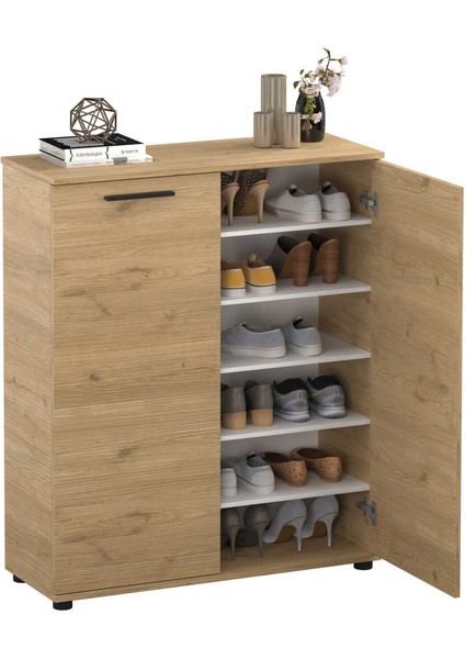 Trendline Çok Amaçlı Iki Kapaklı 5 Raflı Dolap Florida Meşe 91X108X35 cm fiyatları