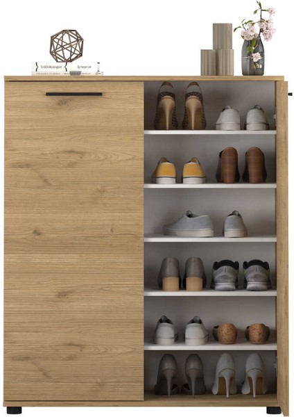 Trendline Çok Amaçlı Iki Kapaklı 5 Raflı Dolap Florida Meşe 91X108X35 cm modelleri