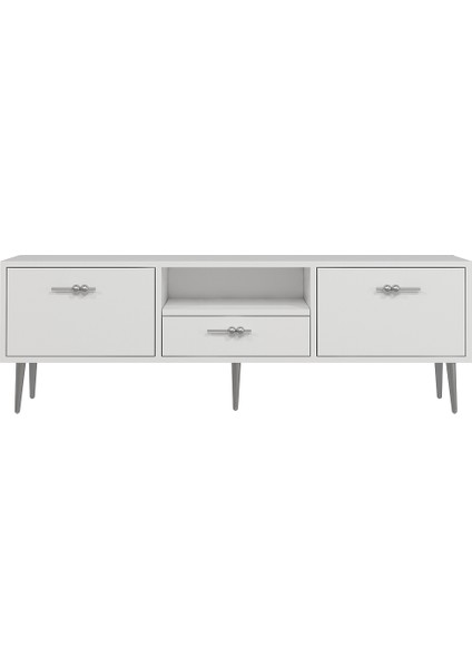 1325DROPCT-32 Tv Sehpası Beyaz-Gümüş fiyatları