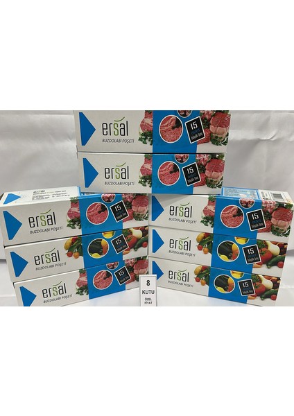 x 8 Paket Buzdolabı Poşeti Büyük Boy ( 15 Adet ) modelleri