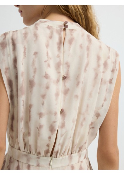 Desenli Kolsuz Elbise Emp.murdum 12445786000 indirimleri