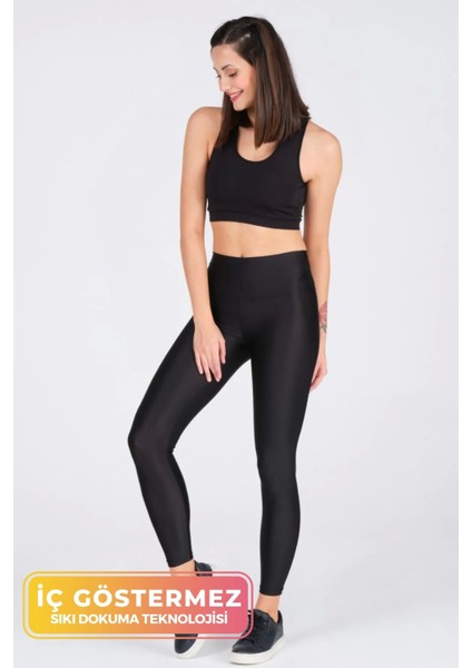 Enenstyle Fashıon Boutıque Kadın Konforlu Yeni Sezon Sporcu Modeli Yazlık Spor Taytı Fitness Gym Training Parlak Spor Tayt